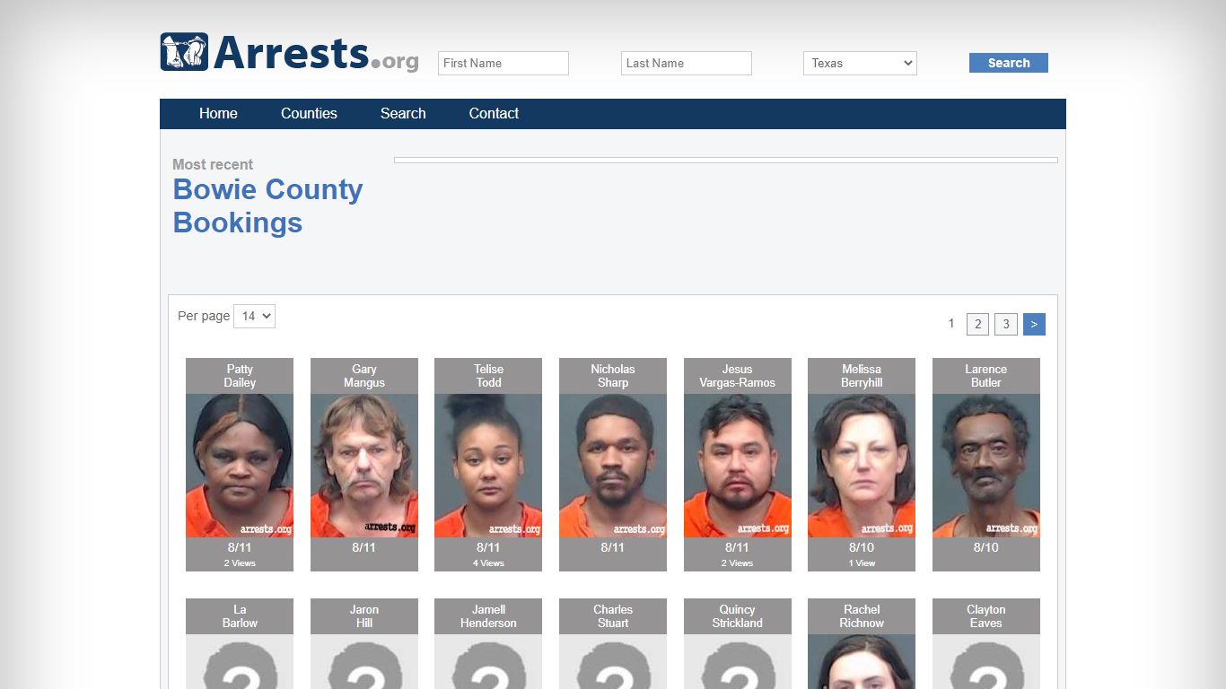 Bowie County Arrests and Inmate Search